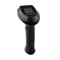 Cadena al por menor portátil inalámbrico 2,4G 2D lector de código QR escáner de código de barras de mano de alta velocidad 1600mAh con pantalla LED