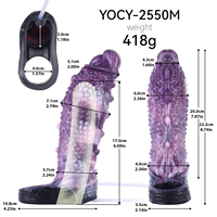YOCY Anneau pénien électrique en silicone souple avec fonction de pulvérisation, extenseur pour l'agrandissement du pénis, jouet sexuel pour adultes, retardateur d'éjaculation pour hommes
