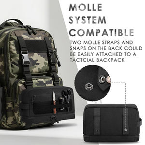 Tactical <b>Toiletry</b> <b>Bag</b> Travel Hygiene <b>Bag</b> Double Layer Hanging Waterproof <b>Camping</b> Hiking Dopp Kit <b>Toiletry</b> <b>Bag</b> - Product Image 4