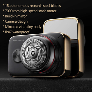 Rasoir électrique portable <span class=keywords><strong>METZ</strong></span>, mini rasoir humide et sec rechargeable par USB avec miroir intégré, rasage du visage indolore - Product Image 2