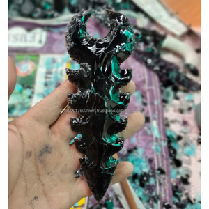 Artesanías hechas a mano Piedra preciosa Ágata Negro Obsidiana Flint Cristales de piedras preciosas nativas Ágata India Flecha Puntas de flecha para pedernal - Product Image 1