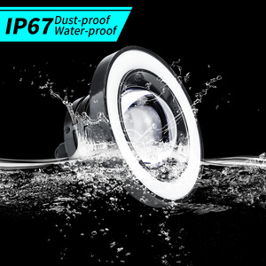 DXZ 2pcs 2.5/3.0/3.5 pollici Car COB LED <span class=keywords><strong>fendinebbia</strong></span> proiettore White <span class=keywords><strong>Angel</strong></span> Eye Light Halo Ring DRL luci di guida - Product Image 6