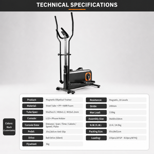 Vélo <span class=keywords><strong>elliptique</strong></span> de fitness à résistance magnétique avec écran LCD, nouveau design, <span class=keywords><strong>pour</strong></span> la maison, brûle-<span class=keywords><strong>graisse</strong></span>, fourni par l'usine - Product Image 3