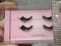 Cils Faux Invisibles Transparentes Sans Colle Nécessaire Pack de 3 Paires Marque Privée Naturels Pré-collés Autocollants Vente en Gros