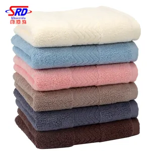 High Quality Customized Pure Golden Supplier Luxury 70x140cm White Plain Terry Set Hotel 100% Cotton Bath Towel