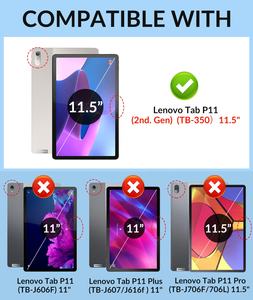 MoKo léger mince coque antichoc support arrière tablette étui à trois volets housse de protection pour <span class=keywords><strong>Lenovo</strong></span> Tab <span class=keywords><strong>P11</strong></span> <span class=keywords><strong>2nd</strong></span> <span class=keywords><strong>Gen</strong></span> 11.5 "2023 - Product Image 2