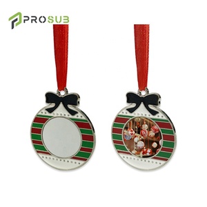 Adornos Sublimables al por Mayor Prosub, Piezas en Blanco de Aleación de Zinc para Colgar en el Árbol de Navidad, Decoración DIY con Transferencia de Calor, Colgantes Navideños - Product Image 5