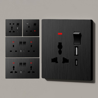 TEP L8 Precio de Fábrica en China, Enchufe Estándar del Reino Unido de 13A, Material de PC Cepillado, Interruptor y Enchufe Eléctrico