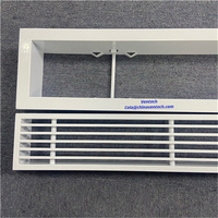 Grille de ventilation double déflection réglable en aluminium pour climatisation et aération