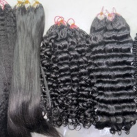 Expédition locale aux États-Unis, cheveux humains bouclés birmans, nœuds miraculeux, crochet, faciles à installer et à enlever, cheveux bouclés italiens au crochet
