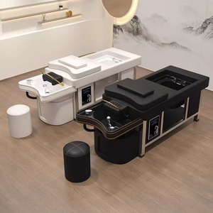 Lit de shampooing électrique multifonctionnel moderne avec circulation d'eau, thérapie capillaire et pédicure pour salon - Product Image 5