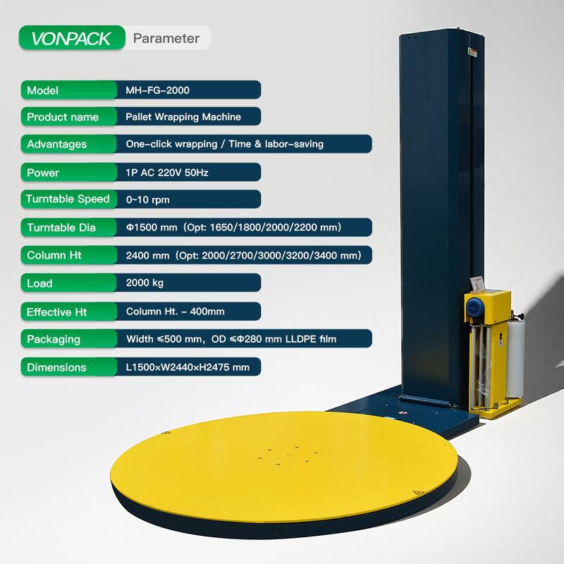 Fully Automatic Turntable Stretch Wrapping Machine