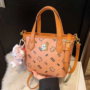 Solid color, fashionable, high-quality brand, single <b>strip</b> PU <b>leather</b> handbag, shoulder bag, crossbody bag - Product Image 1