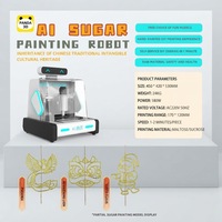 Machine portable automatique de peinture au sucre IA, imprimante d'art sucré haute productivité et légère pour les marchés nocturnes, événements et fêtes