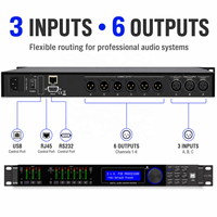 Processeur audio professionnel LA306, processeur DSP numérique, équipement audio DSP haute performance 3 entrées 6 sorties