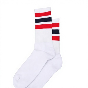 <b>White</b> Athletic Stockings with Solid Jacquard Knitted Spandex/Nylon Breathable Anti-Slip Seamless <b>Knee</b> <b>High</b> Casual Adult - Product Image 5