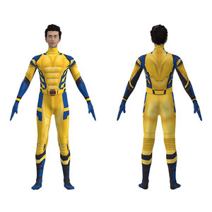 Nueva llegada superhéroe mono <span class=keywords><strong>Halloween</strong></span> fiesta Cosplay disfraz hombres 3D impresión James Howlett <span class=keywords><strong>Lobo</strong></span> película Zentai <span class=keywords><strong>disfraces</strong></span> - Product Image 1