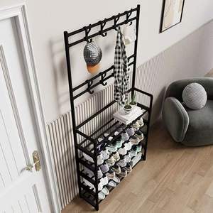 Étagère à chaussures à Double <span class=keywords><strong>colonne</strong></span> avec placard anti-poussière armoire de <span class=keywords><strong>rangement</strong></span> de chaussures pour bottes Chelsea baskets à talons hauts - Product Image 1