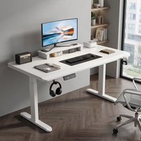 Bureau informatique moderne en bois massif à moteur unique, réglable en hauteur, 1000*600mm, pour étude, bureau et e-sport