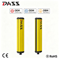 DASS Wholesale Industrial DS-A0820 Capteur de sécurité numérique à rideau lumineux 8 faisceaux Pas de 20 mm IP65 Haute vitesse Réponse <20 ms 12-24V