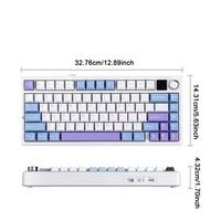AULA F75 MAX Nuova Tastiera Meccanica da Gaming 75% Hot Swap 3 Modalità RGB Retroilluminata PBT Wireless 5.1 Programmabile per Desktop
