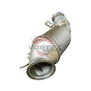 ท่อแคทดาวน์ไพพ์ Vortex 304 แบบไหลสูง สำหรับ BMW B48 2.0T 330i 430i M135i M235i G20 G22 F40 F44 ปี 2019-2025 พร้อมแผ่นกันความร้อน ไม่มีไฟเตือน CEL - Product Image 4