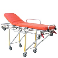 Brancard d'urgence médical d'hôpital pliable avec roues