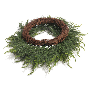 थोक शादी घर की सजावट के लिए हरी घास अंगूठी कृत्रिम प्लास्टिक पुष्पांजलि शादी की सजावट - Product Image 3