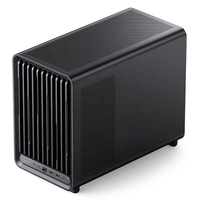 Boîtier PC Micro JONSBO D33 avec panneau latéral en verre trempé, flux d'air élevé, 9 ventilateurs, support pour refroidisseur AIO 360 mm, châssis de jeu pour ordinateur de bureau