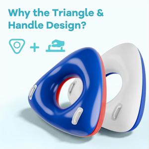 Flotador Inflable de PVC para Piscina, Anillo de Natación de Dos Tonos con Asas para Adultos - MAKE WAVES - Product Image 2