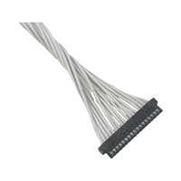Harnais de câblage personnalisé Linksunet HRS Original 0.8mm Pitch DF52-17P-0.8C+DF52-2832PCF+UL1571-28AWG OD0.6MM