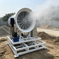 Canon à brouillard électrique à portée de pulvérisation de 100 m, machine de suppression de la poussière, canon à brouillard entièrement automatique 270 °   Construction et exploitation minière par rotation