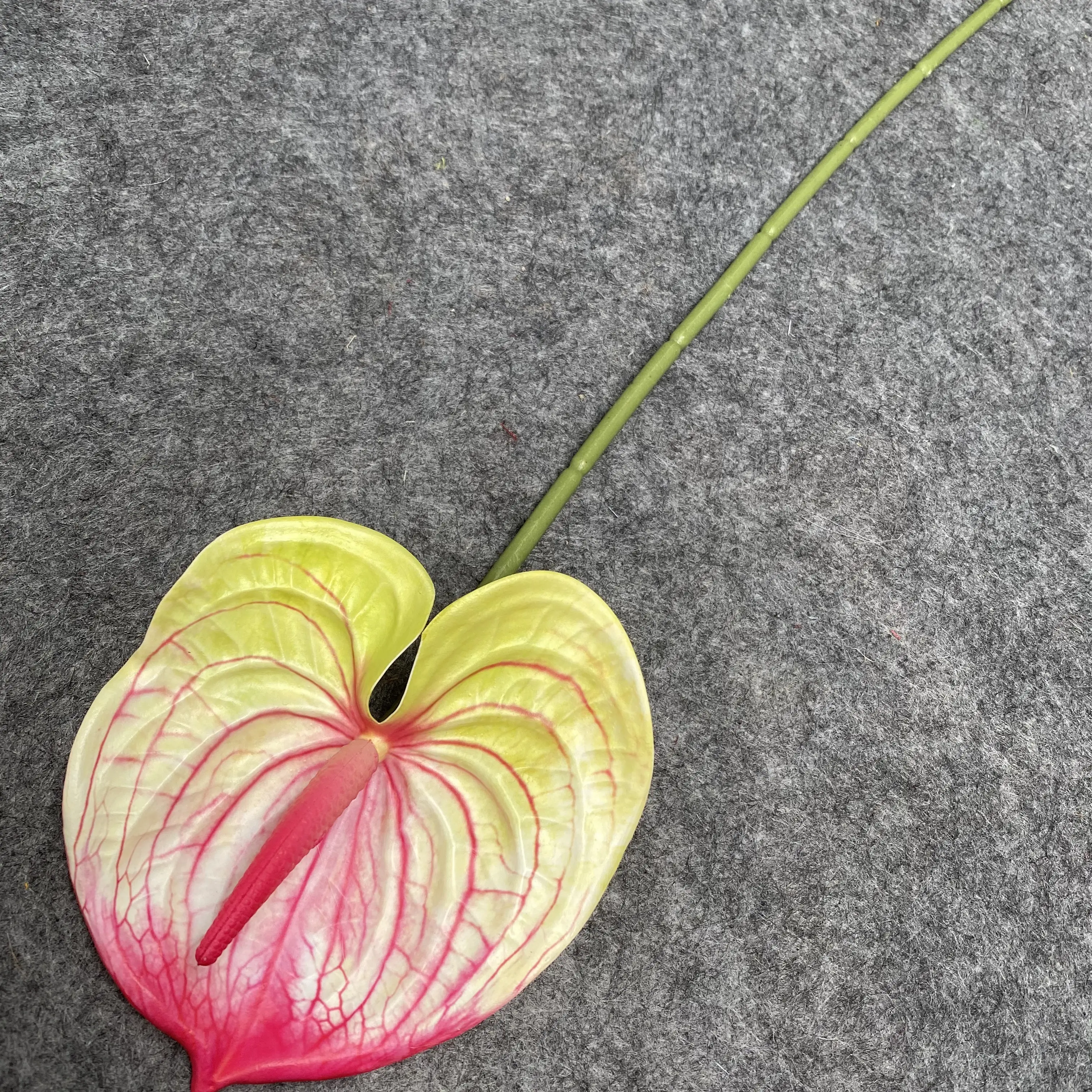 Meichun large soft rubber artificial anthurium factory direct wholesale real touch artificial flower