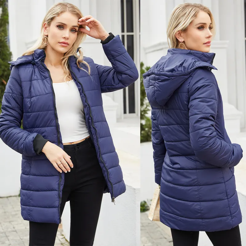 2023 Wintermode Dames Parka 'S Slim Fit Capuchon Plus Size Jacks Casual Waterdichte Katoenen Donzen Jassen Parka 'S Voor Dames