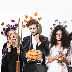 Halloween <b>Headband</b> Glitter Pumpkin Hair Hoop Hair Accessories for Women Girls Festive Cosplay Costume Accessories Decoration - Product Image 2