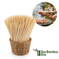 Brochettes de barbecue en bambou personnalisées 15-50 cm 2,5-5 mm Certifiées FDA LFGB FSC Bâtonnets de grillades en bois