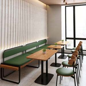 Modern Restaurant Furniture Set Minimalist Commercial Restaurant Furniture Booth Chair and Table Cheap Restaurant Hotel Cafe Use - Product Image 3