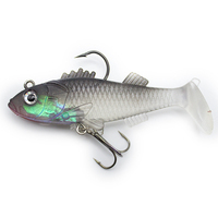 Hessen VENTE FLASH Leurre de pêche pour bar et perche 6,5 cm 8 g, leurre souple en plomb pour eau salée, appât de poisson bionique en gros pour la carpe en lac