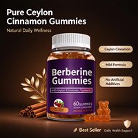 Bonbons Gommeux Antioxydants à la Berbérine HCl, Cannelle de Ceylan et Vitamines, Soutien Immunitaire, Extrait de Curcuma, Complément Herbal