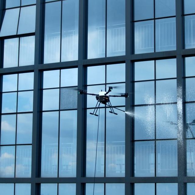 D15R High Pressure Cleaning Drone Remote Control for Commercial Building Solar Panel Window Cleaning-15km Image Transmission