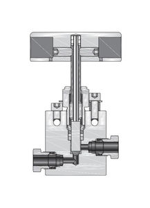 HIP Autoclave Butech Type Basse Pression 15000 psi En Acier Inoxydable 1/8 ''1/4'' 3/8 ''OD NPT Vanne À Aiguille Vanne À Aiguille À Angle À 3 Voies - Product Image 3