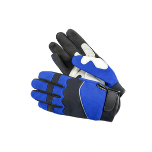 Gants de travail antidérapants en PU JNA GROUP avec bracelet réglable, anti-vibrations, usage général, couleur bleu-noir, sans latex - Product Image 1