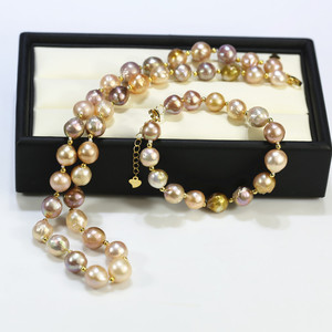 FEIRUN 9-10mm edison barroco AA + color mezclado natural perla nupcial conjunto de joyas de plata 925 - Product Image 6