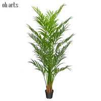 OH ARTS Vente Flash : Miniature de palmier en plastique, feuille artificielle, plante artificielle pour décoration intérieure