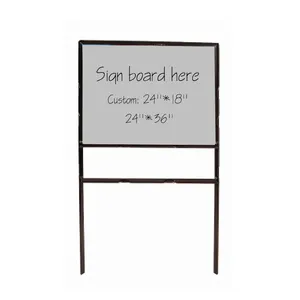 Real Estate Metal Angle Post Garden Yard Sign Frame - Product Image 1