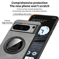 Haute qualité pour Google Pixel 9pro étui de téléphone anneau magnétique en peau de mouton étui de Protection contre les chutes pour Google Pixel 8pro