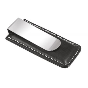 Portafoglio in stile Business da uomo di lusso di alta qualità con funzione antifurto in metallo PU fermasoldi elegante catena di chiusura a scatola grande - Product Image 1
