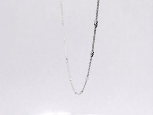 Elegante Cordón para el Cuello en Platino PT950 Blanco con Textura en V y Cuerdas Cuadradas, Estilo Minimalista, Unisex, para Uso Diario, Adorno de Regalo - Product Image 4
