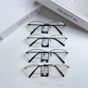 Gafas de Metal Vintage para Hombre, Montura Cuadrada Semi-Completa, Liquidación de Stock, Gafas de Calidad, Monturas Ópticas Surtidas - Product Image 5