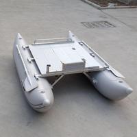 Ponton gonflable en PVC Boat2.4m 2.6m 3m 3.6m avec bateau de pêche à plate-forme en aluminium
